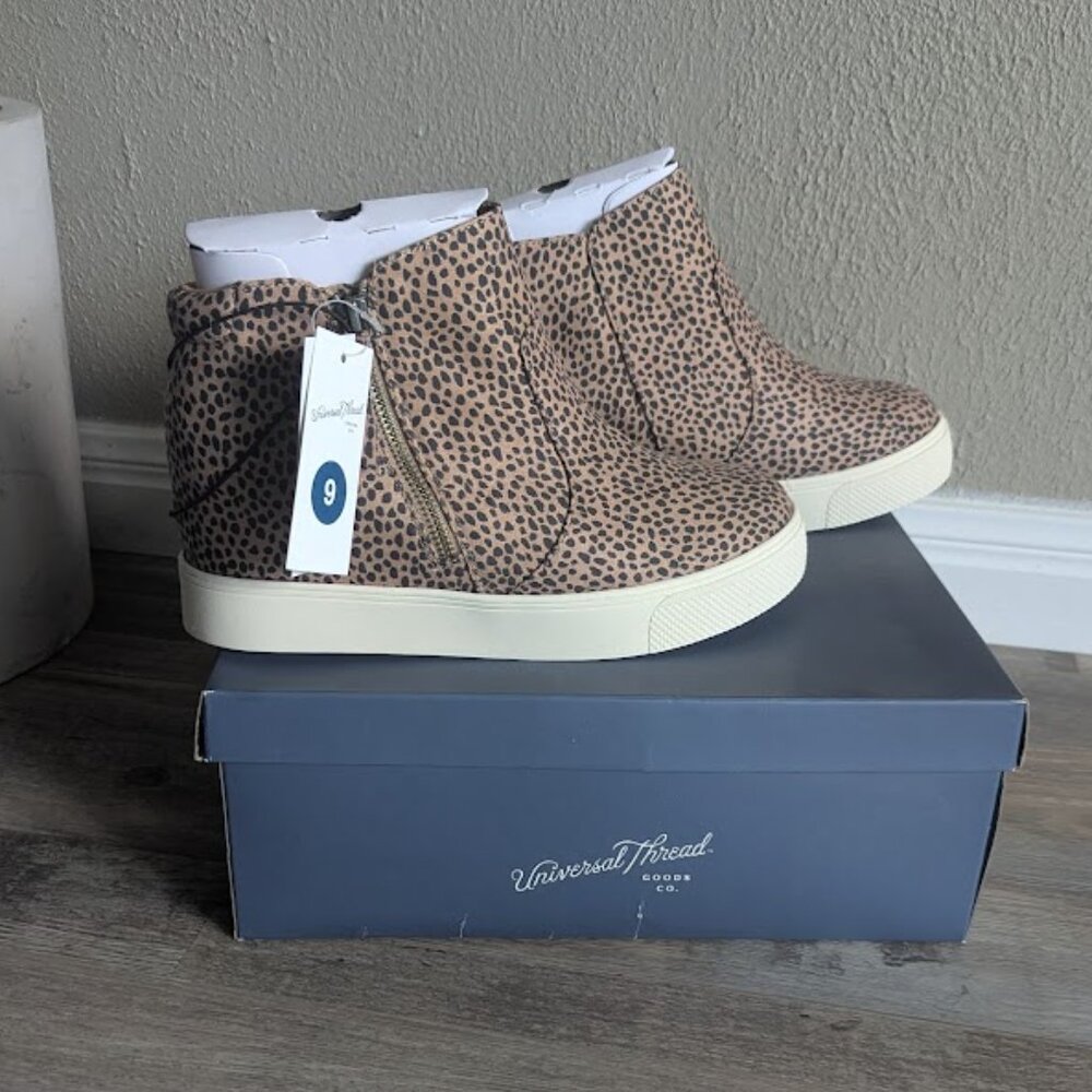 👟 Universal Thread Women’s Platform Sneakers – Cindy Leopard Print * Size: 9